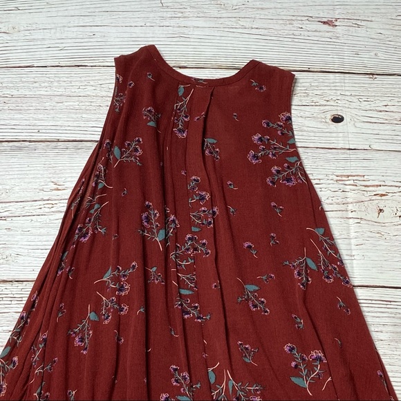 Free People Red Snap Out Of It Sleeveless Swing Dress Sz S - Picture 12 of 16